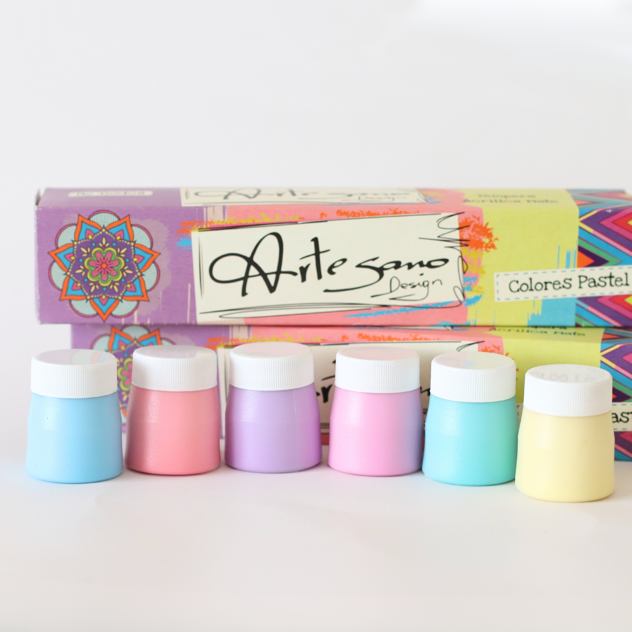 Témpera ARTESANO DESIGN MATE, 6 colores Pasteles